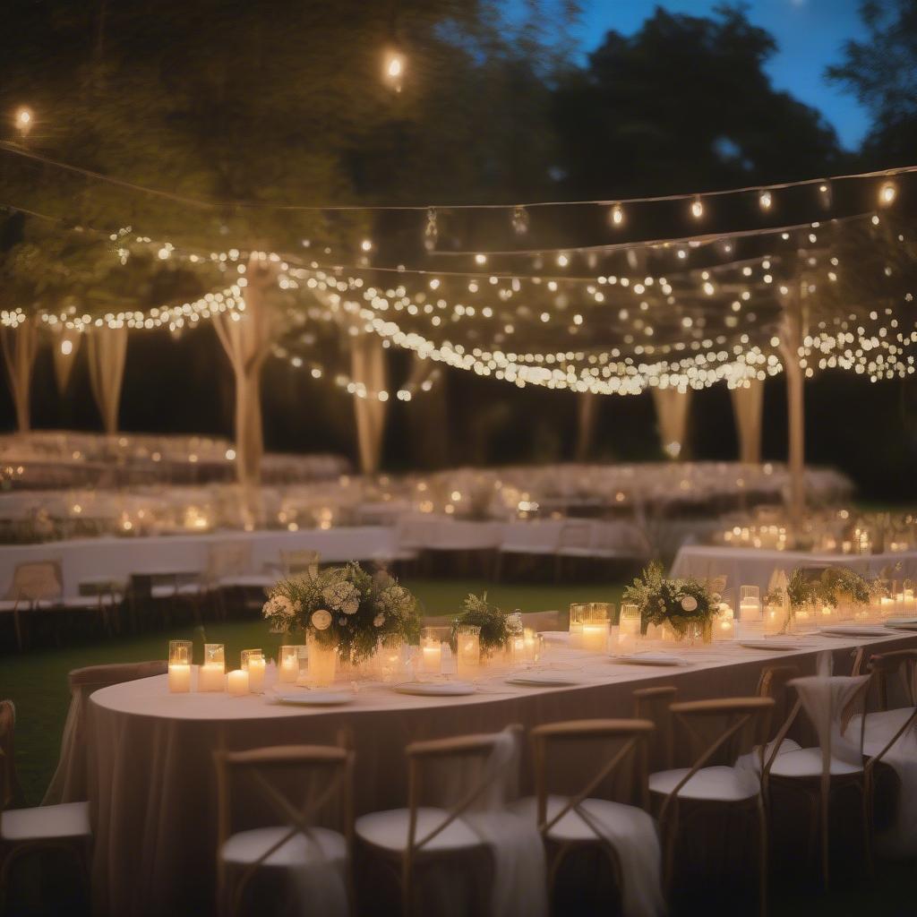 Romantic Candlelit Garden Party