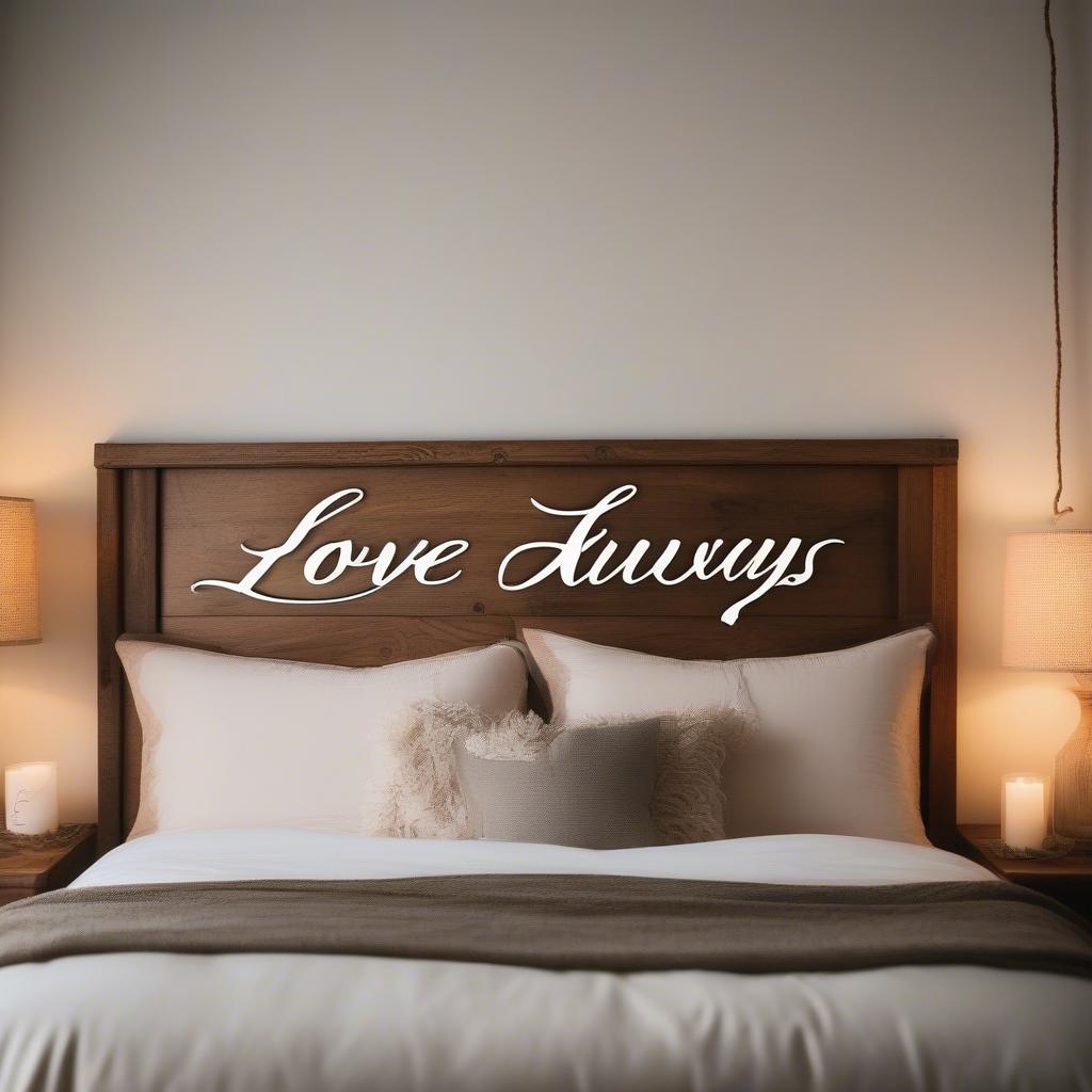 Romantic Love Sign in Bedroom