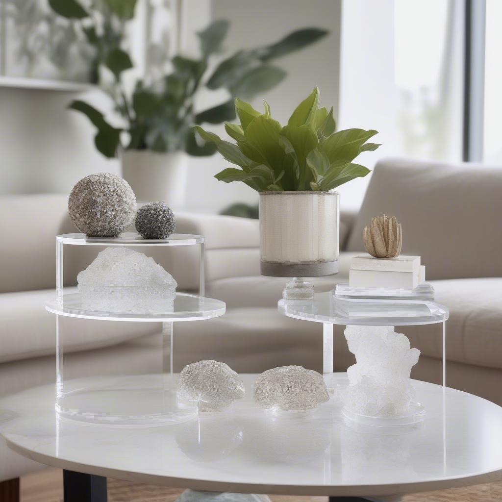 Round Acrylic Risers for Home Decor