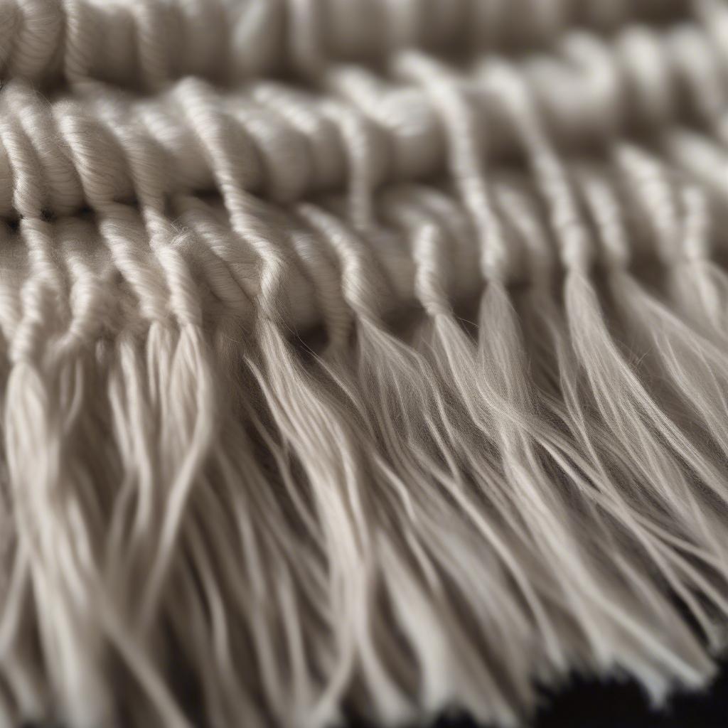 Close-up View of Rug Fringe