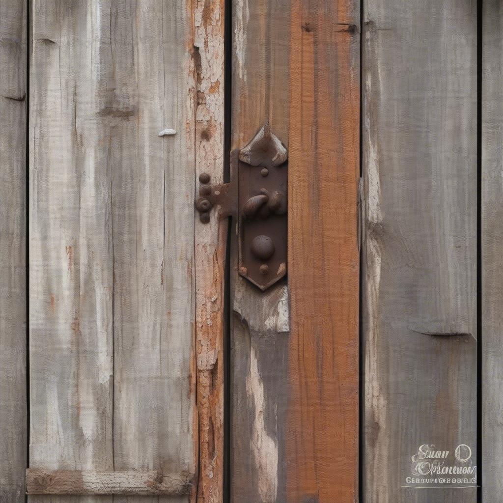 Rustic Barn Canvas Print Showing Weathered Wood Texture