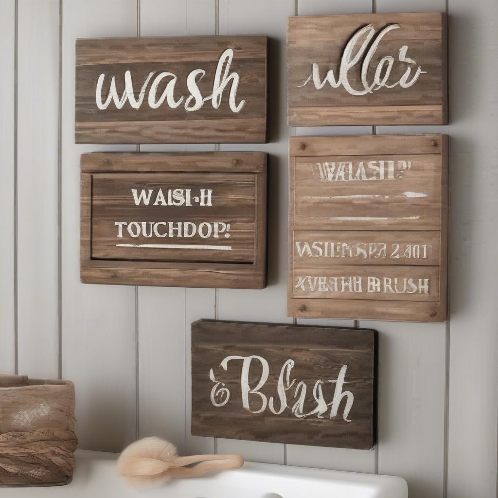 Rustic Bathroom Decor Signs with Farmhouse Charm