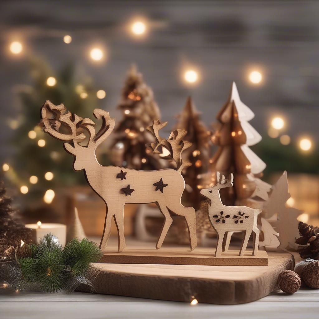 Rustic Christmas Wood Art Decorations