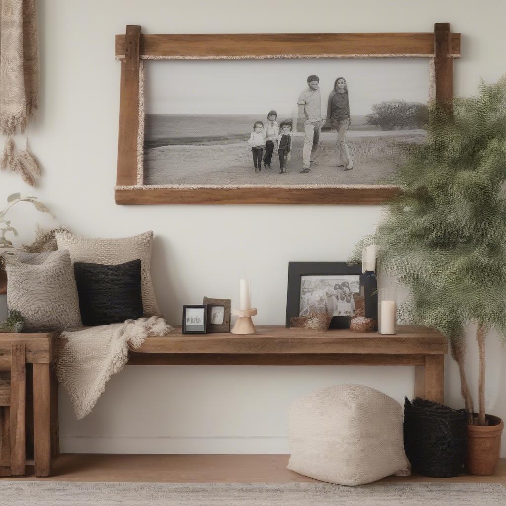 Rustic Frame Hanging on a Wall