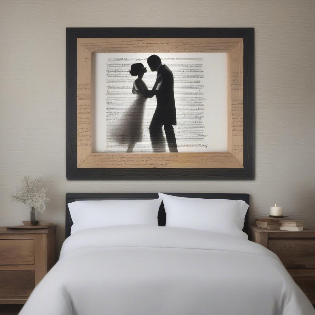 Rustic Framed Wedding Song Lyrics with Photo