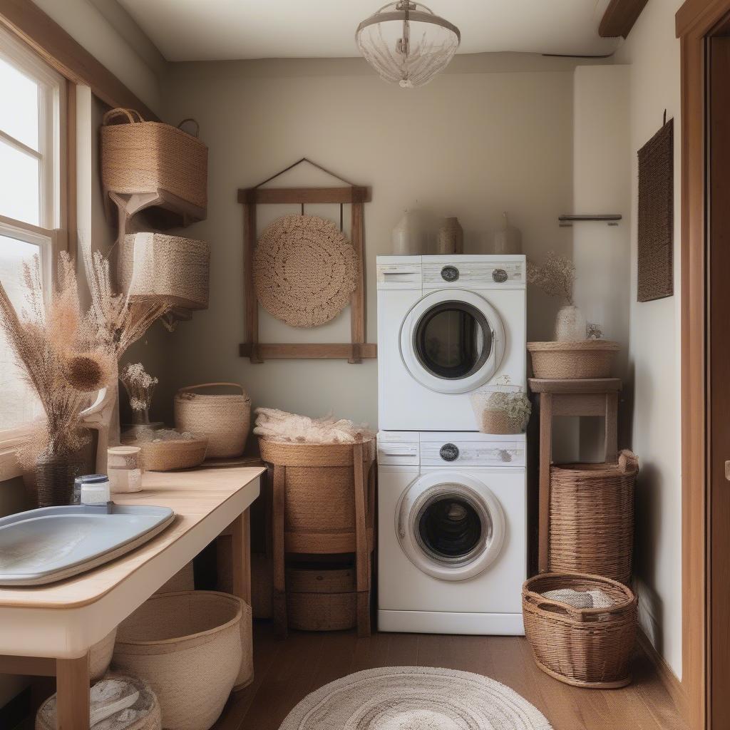 Rustic Laundry Room Wood Decor Ideas