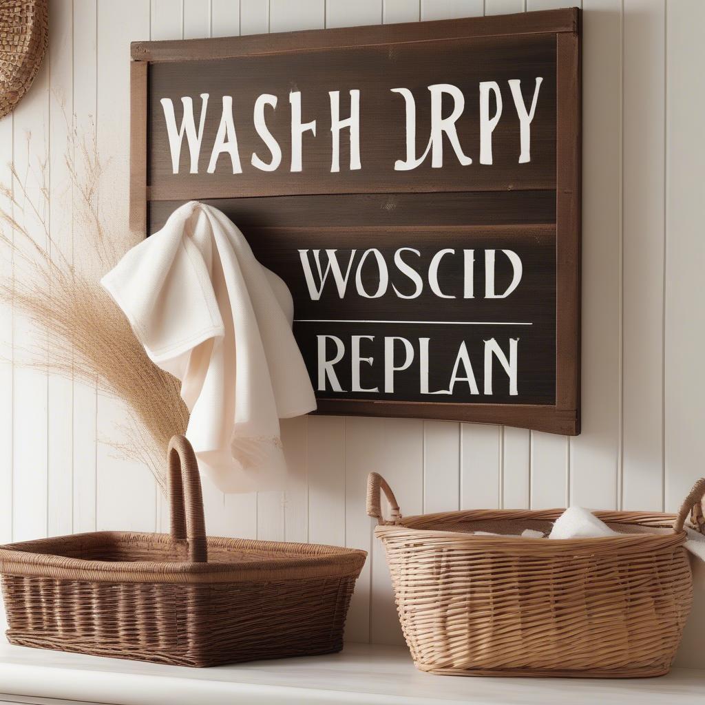 Rustic Laundry Sign Decor