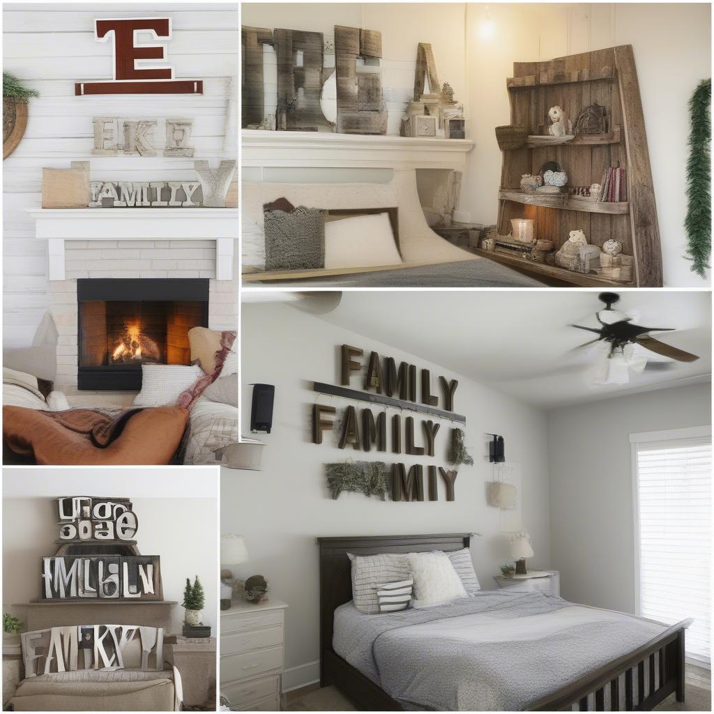 Rustic Letter Wall Decor Ideas