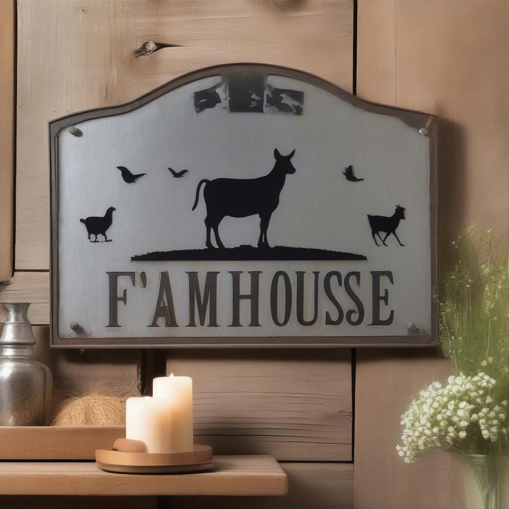 Rustic Metal Sign for Farmhouse Decor