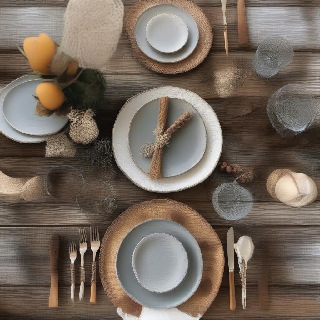 Rustic Plate Table Setting