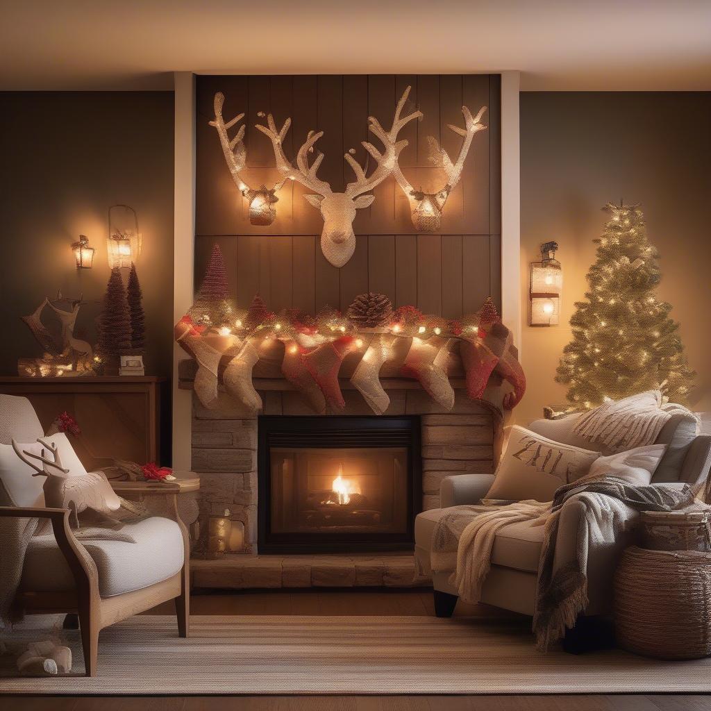 Rustic Reindeer Christmas Decor Ideas