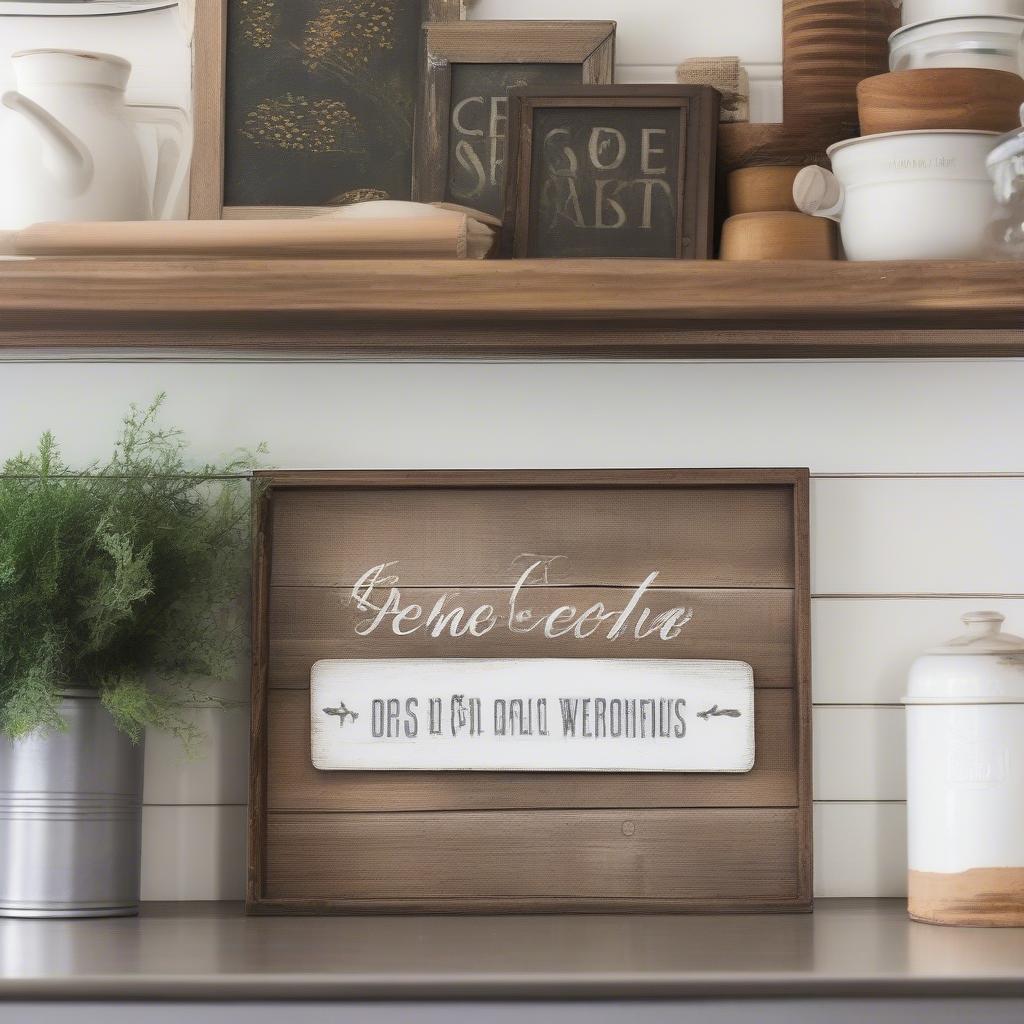 Rustic Small Home Sign in Farmhouse Style