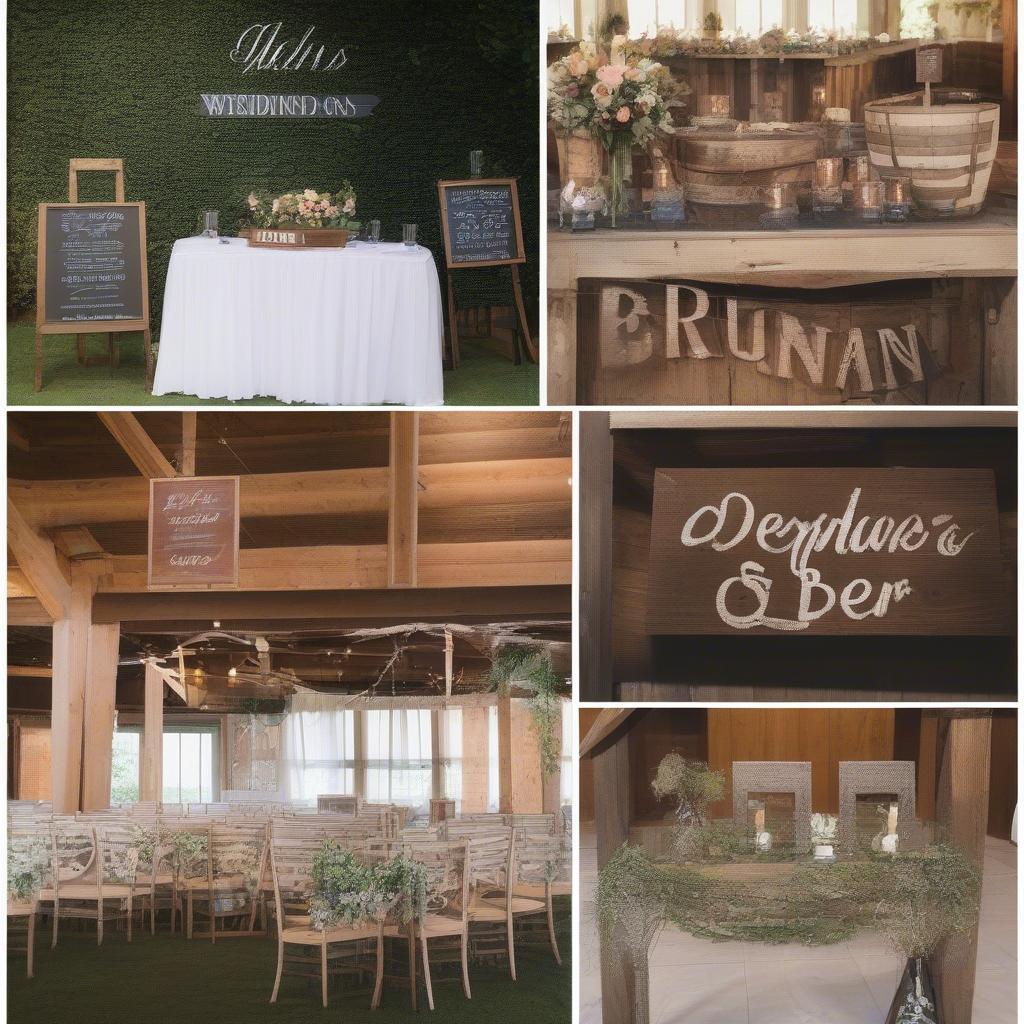 Rustic Wedding Sign Placement Ideas