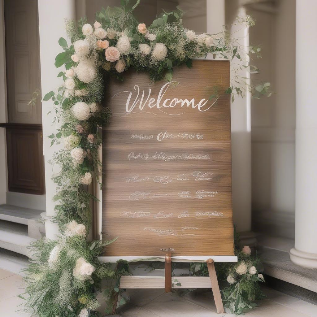 Rustic Wedding Welcome Sign