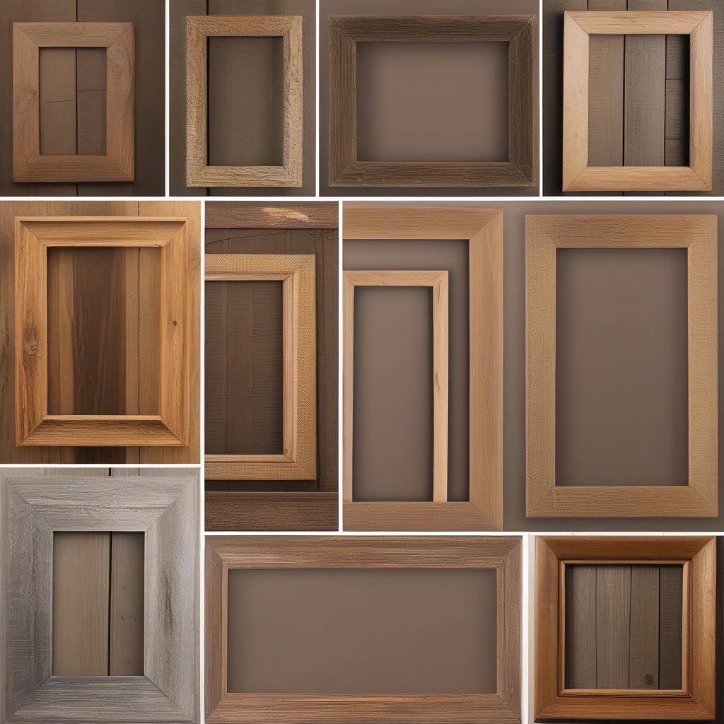 Various Rustic Wood Frame Types