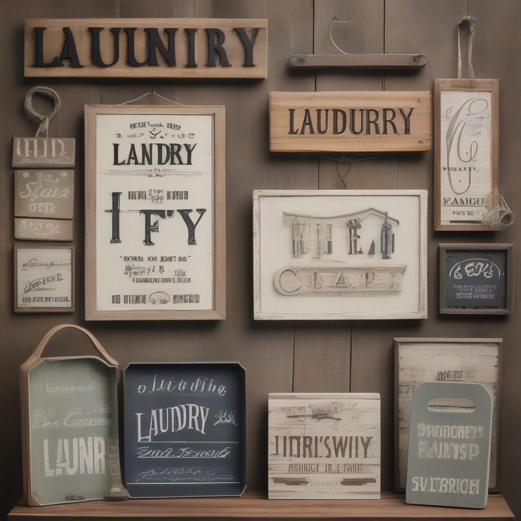 Rustic Wood Laundry Sign Ideas