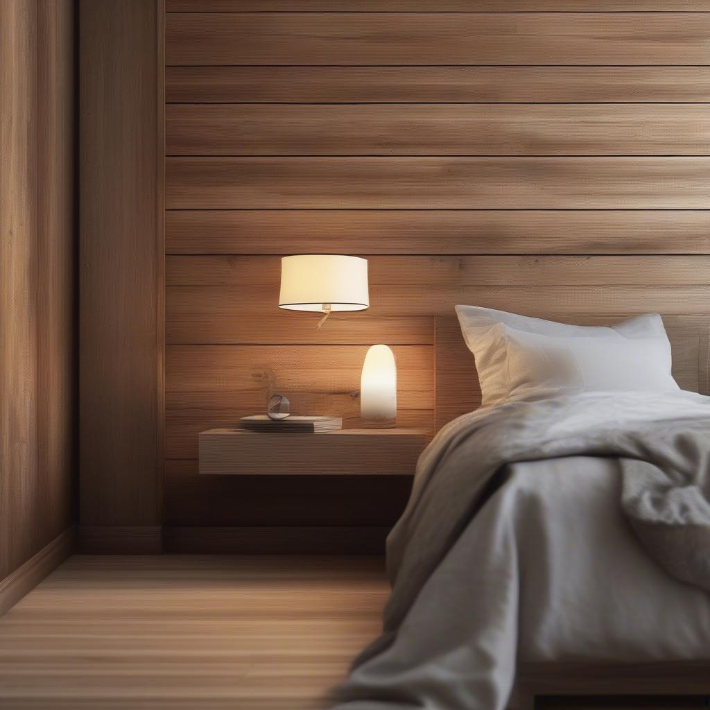 Rustic Wood Panel Accents in a Cozy Bedroom