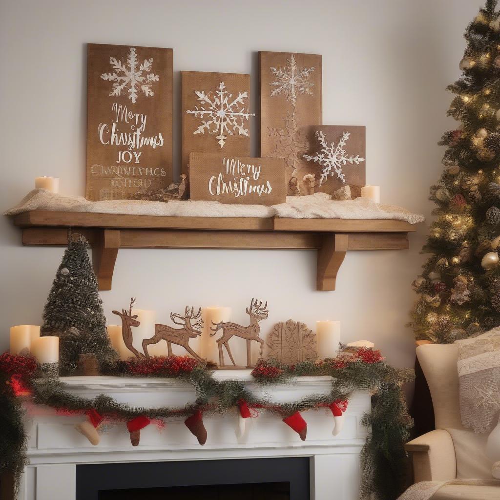 Rustic Wooden Christmas Signs for a Cozy Holiday Atmosphere