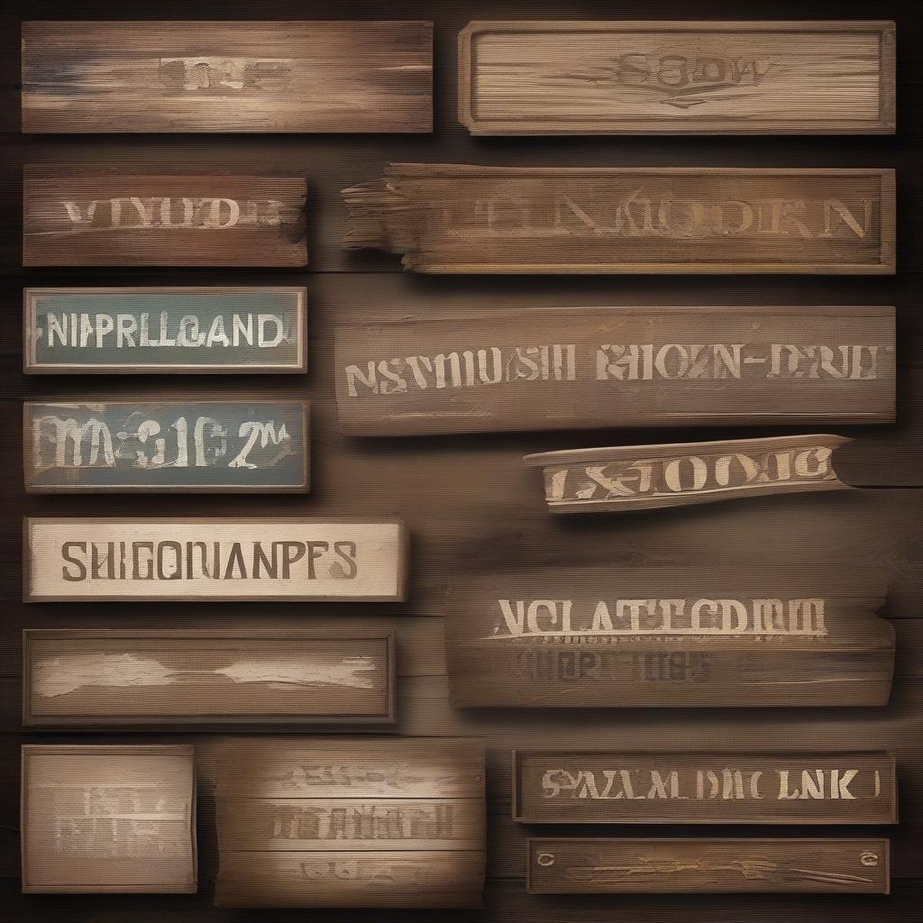 Rustic wooden farmhouse signs featuring inspirational quotes, farm animal motifs, and vintage advertisements add a touch of nostalgia and charm to any wall.