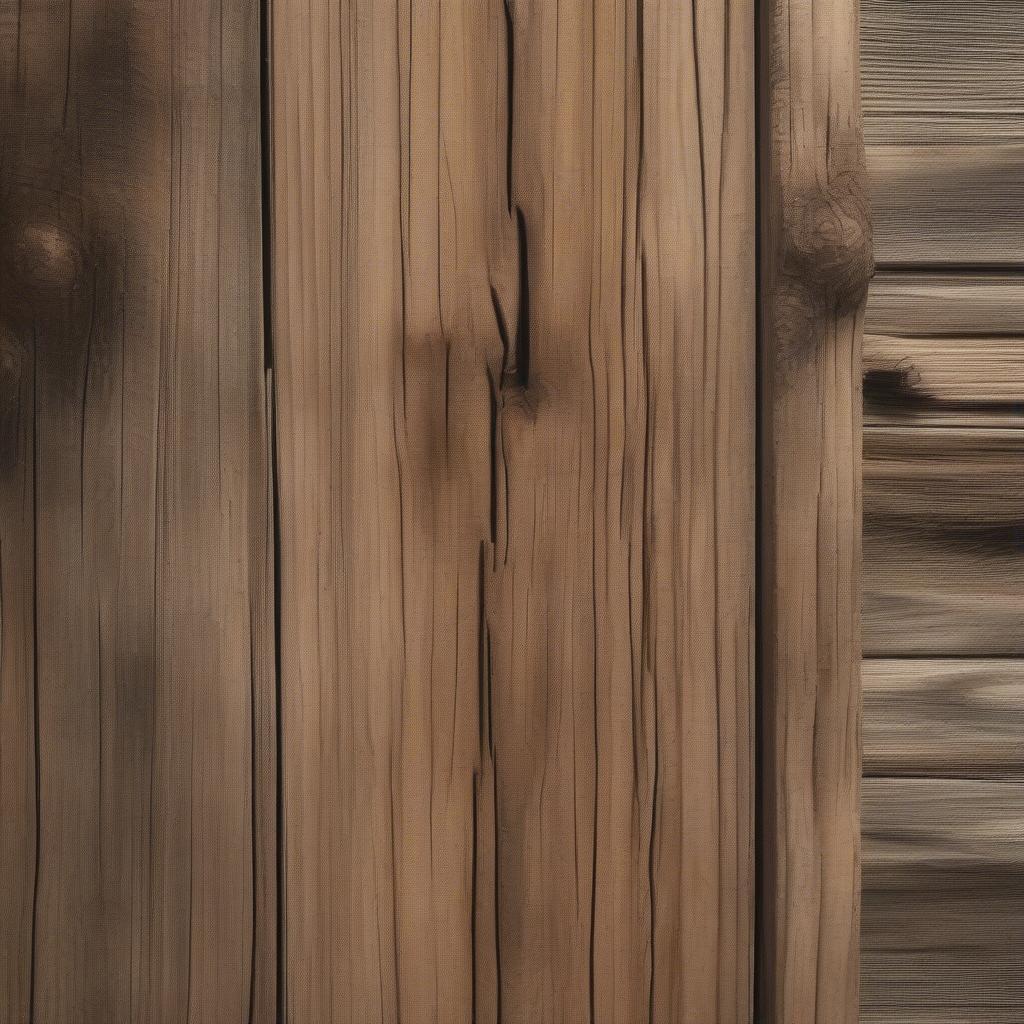 Close-up of a rustic wooden frame showcasing the wood grain and texture