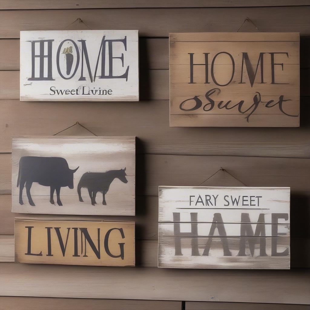 Rustic Wooden Homeware Signs for Farmhouse Decor