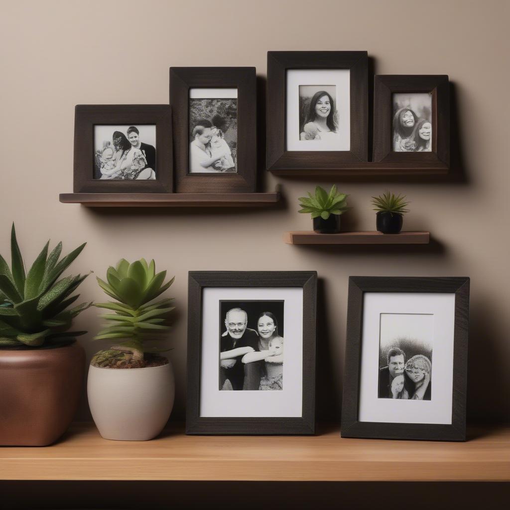 Rustic Wooden Photo Frames Showcase