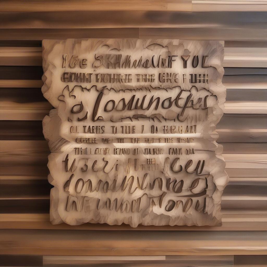 Rustic Wooden Wall Art with Inspirational Quote