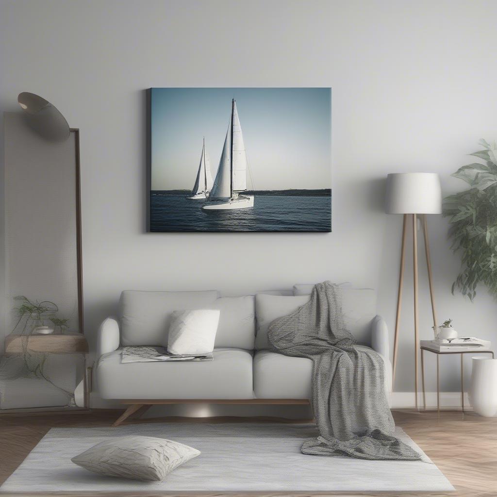 Sailboat Canvas Art in Different Rooms