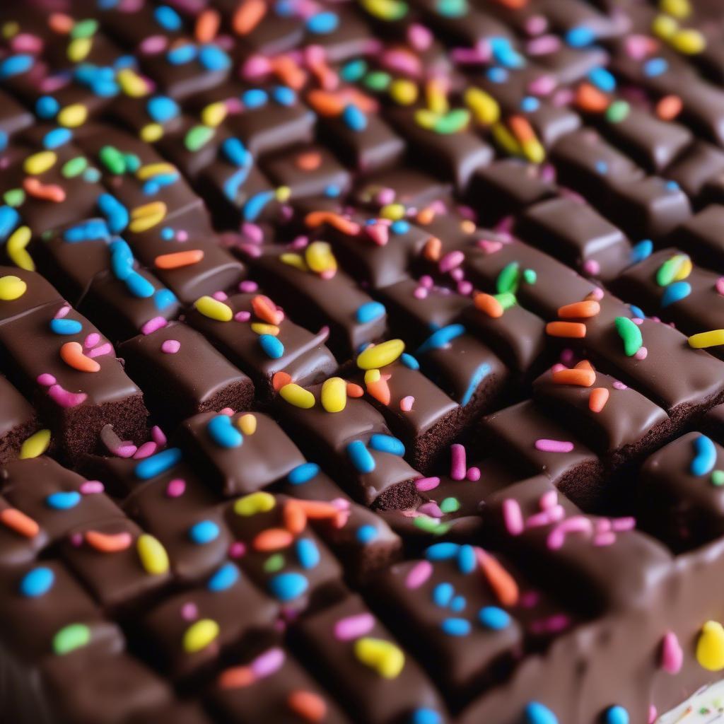 Chocolate Sandlot Cake with Sprinkles