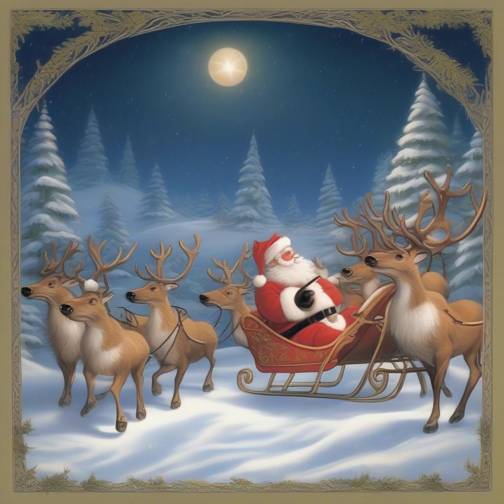 Eight Original Reindeer of Santa Claus