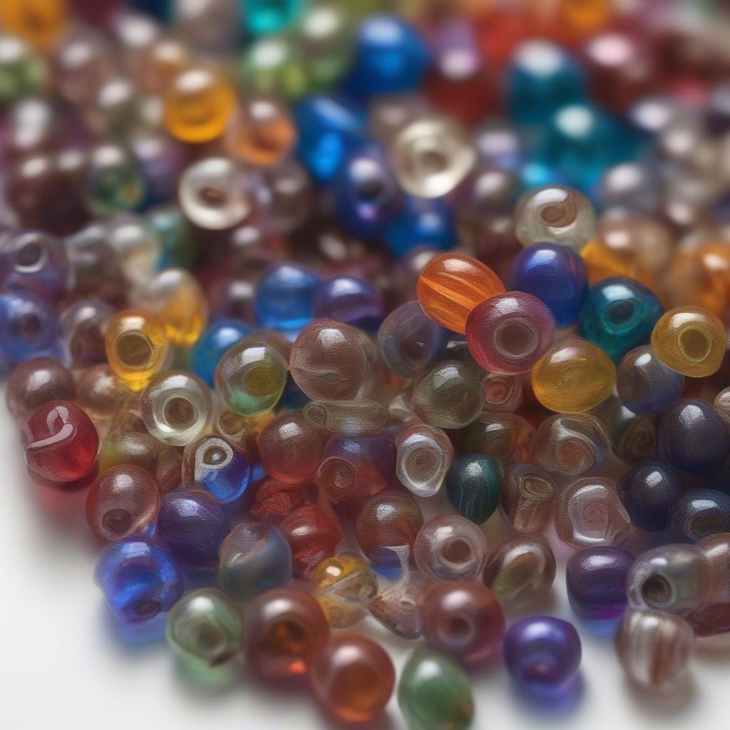 Close-up of Colorful Seed Glass Beads