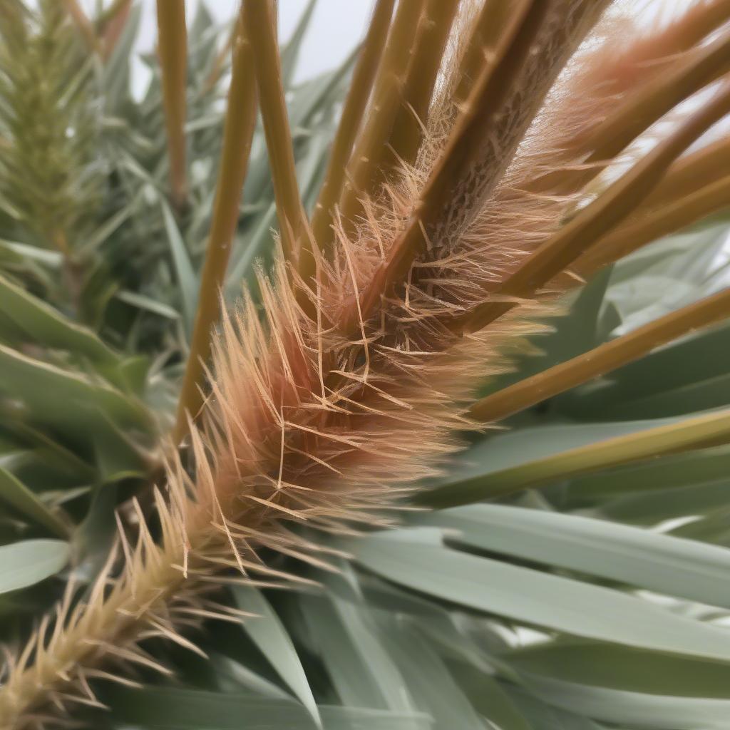 Sisal Bottle Brush Tree Close-Up