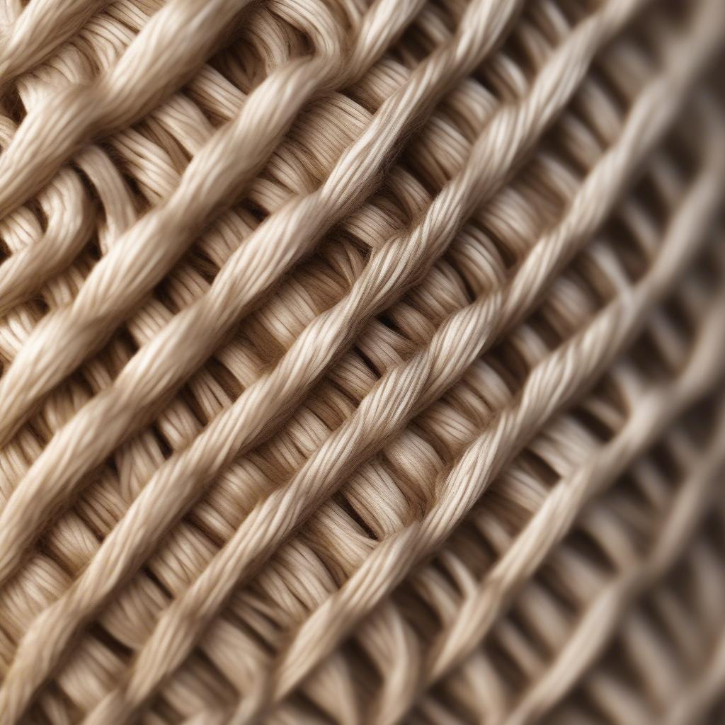 Sisal Fiber in Wicker Basket