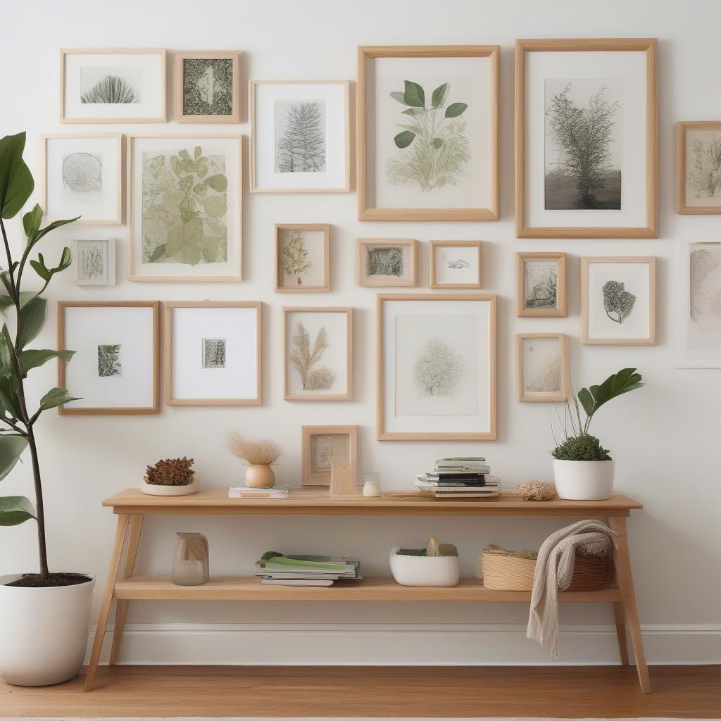 Skinny Wood Frame Gallery Wall