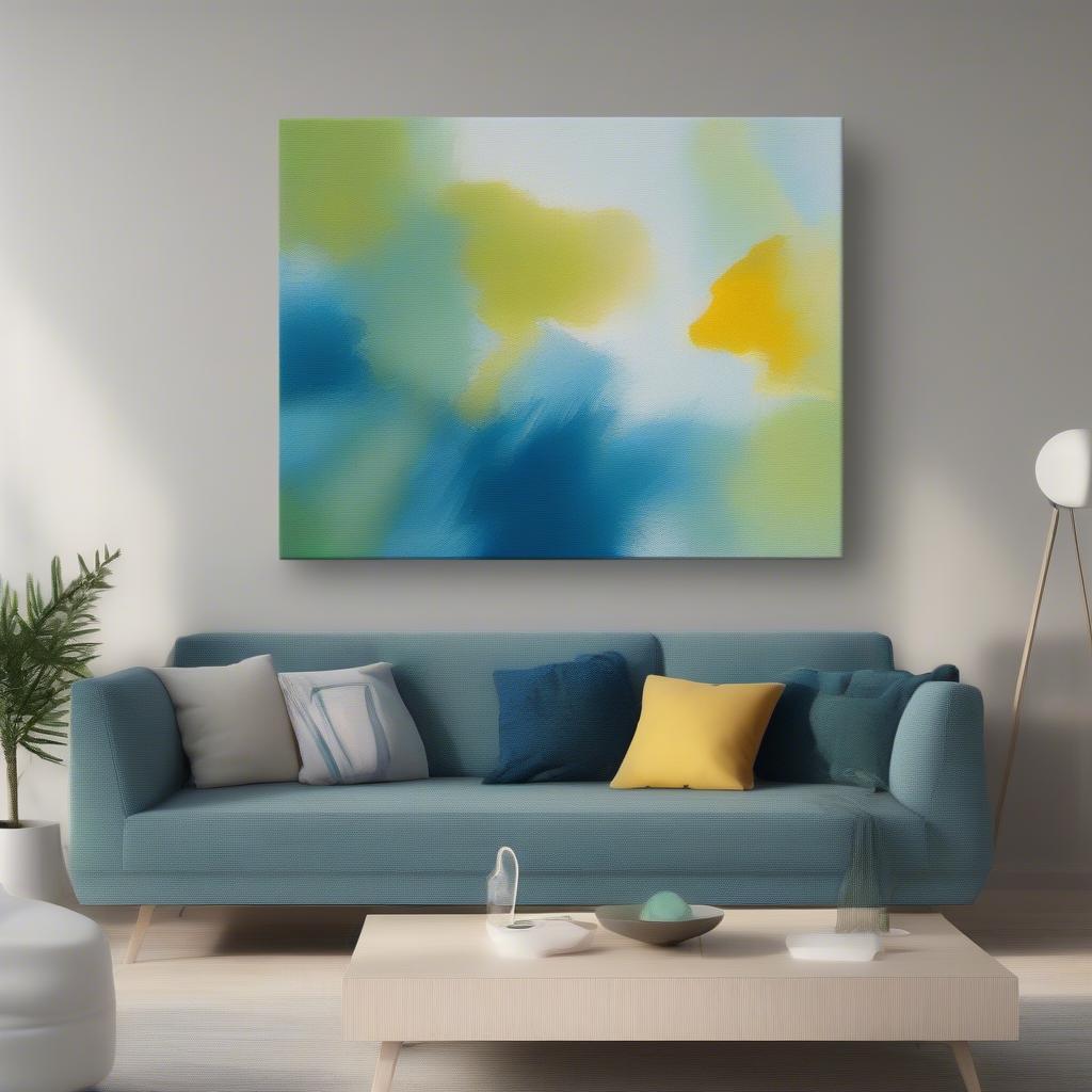 Small Art Canvas in a Living Room Setting