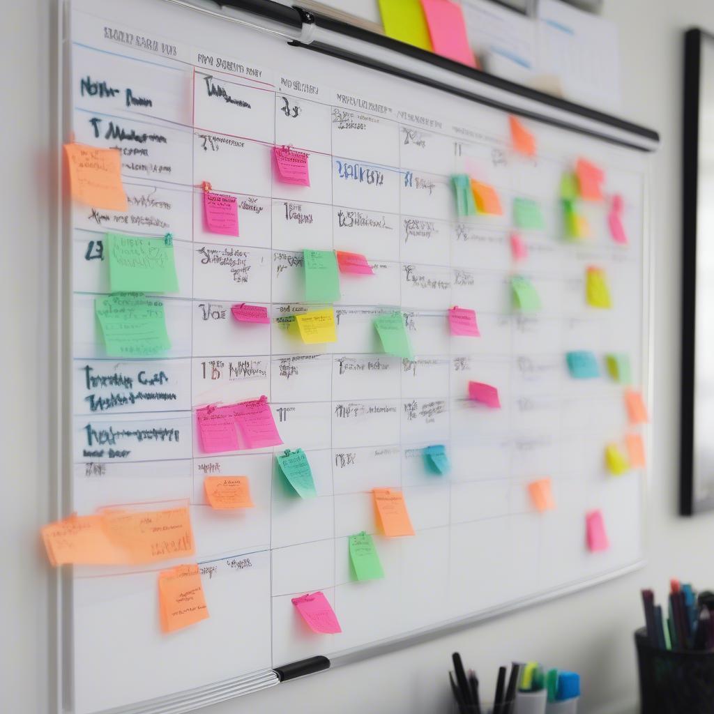 Small Calendar Whiteboard in a Home Office