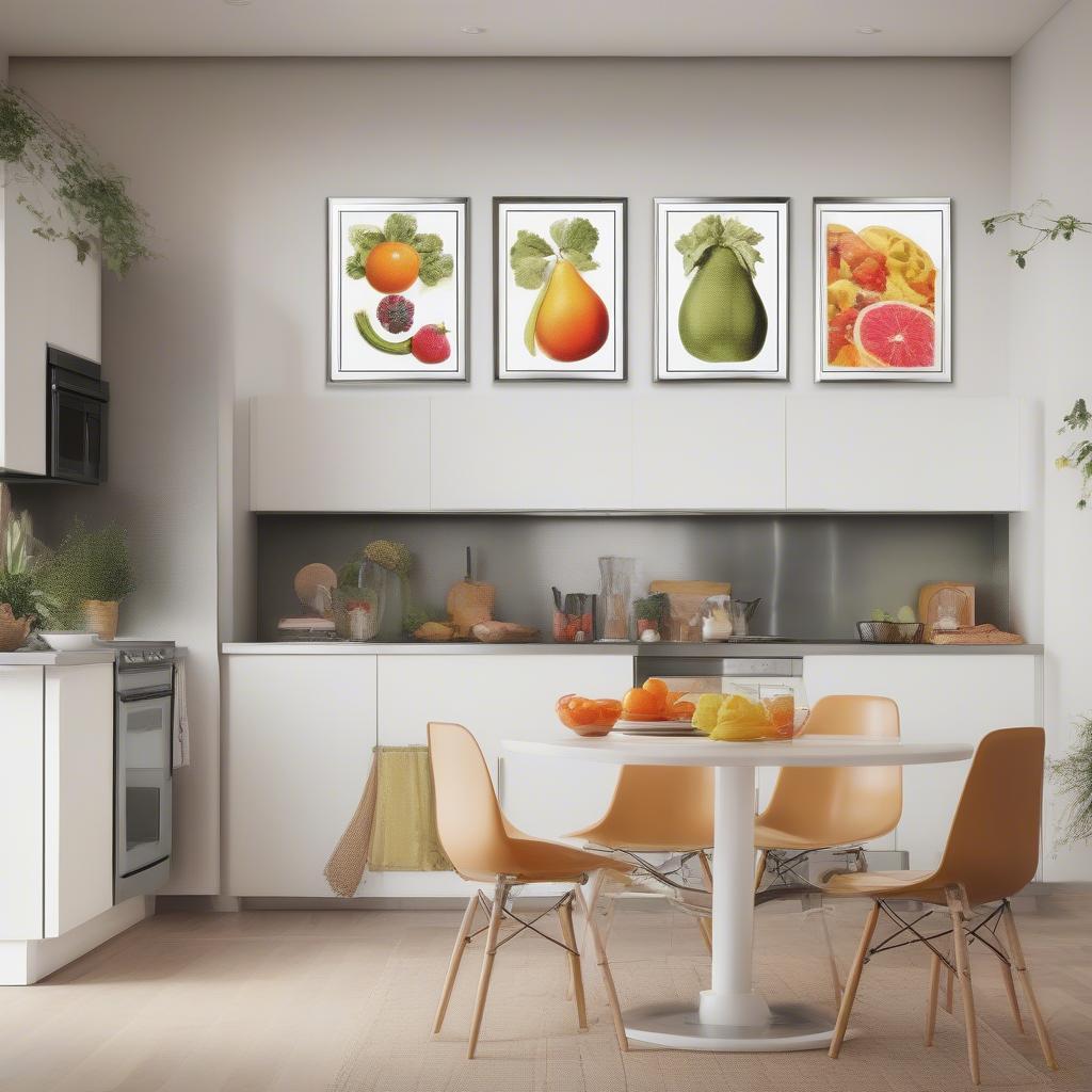 Small canvas wall art displayed in a kitchen