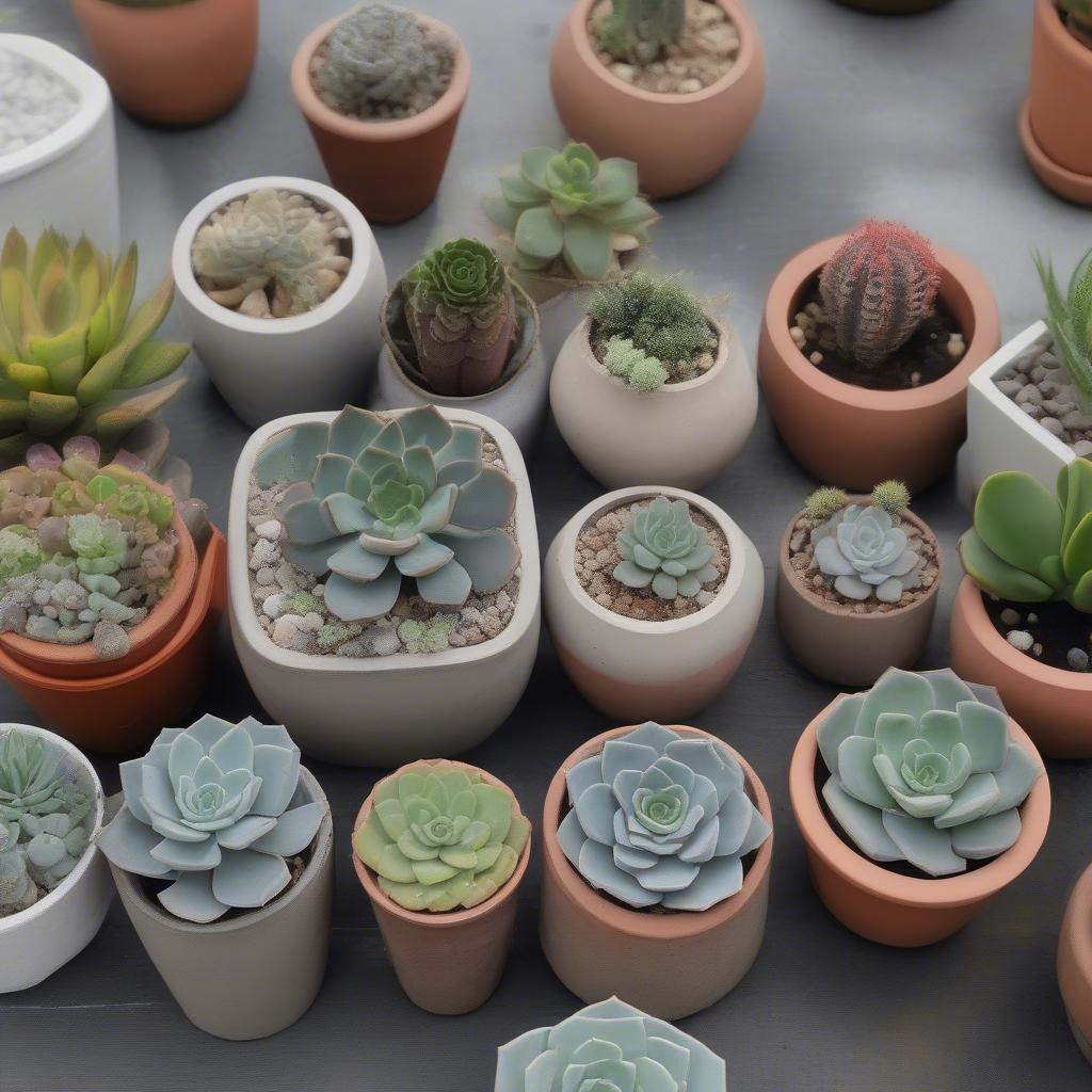 Small Cement Pots for Succulents