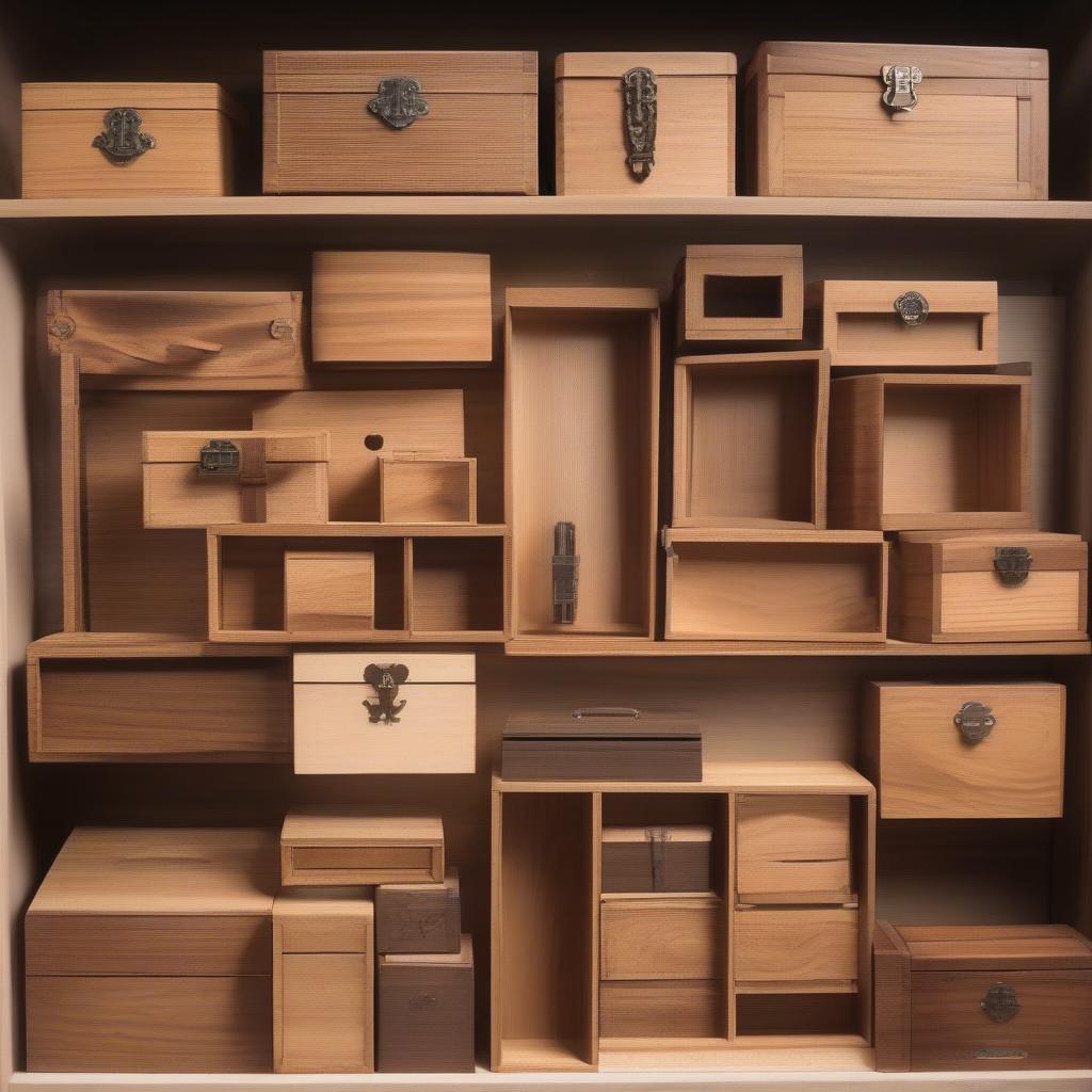 Assorted Styles of Small Decorative Wooden Boxes