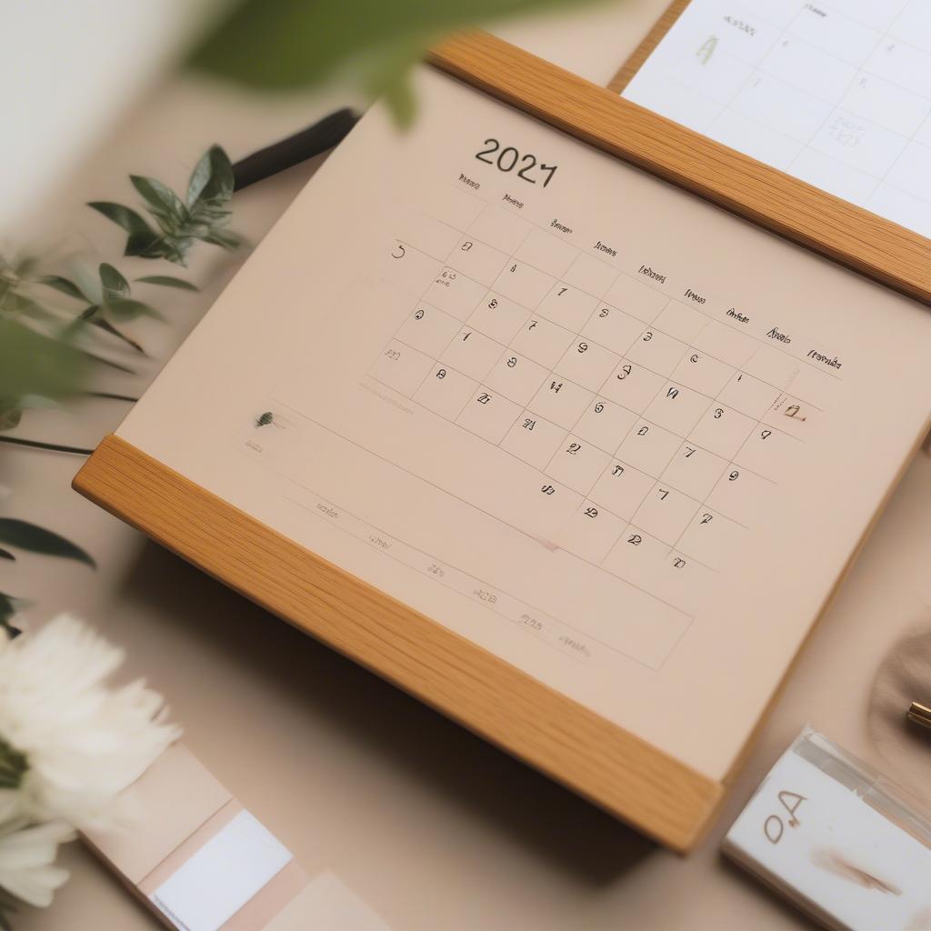 Small Desk Monthly Calendar