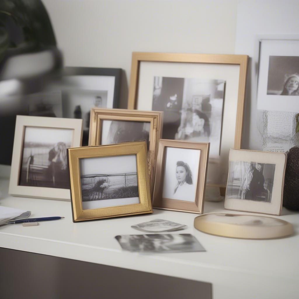 Small Picture Frames on a Desk