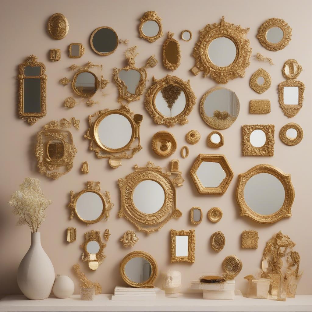 Small Gold Mirror Gallery Wall Ideas