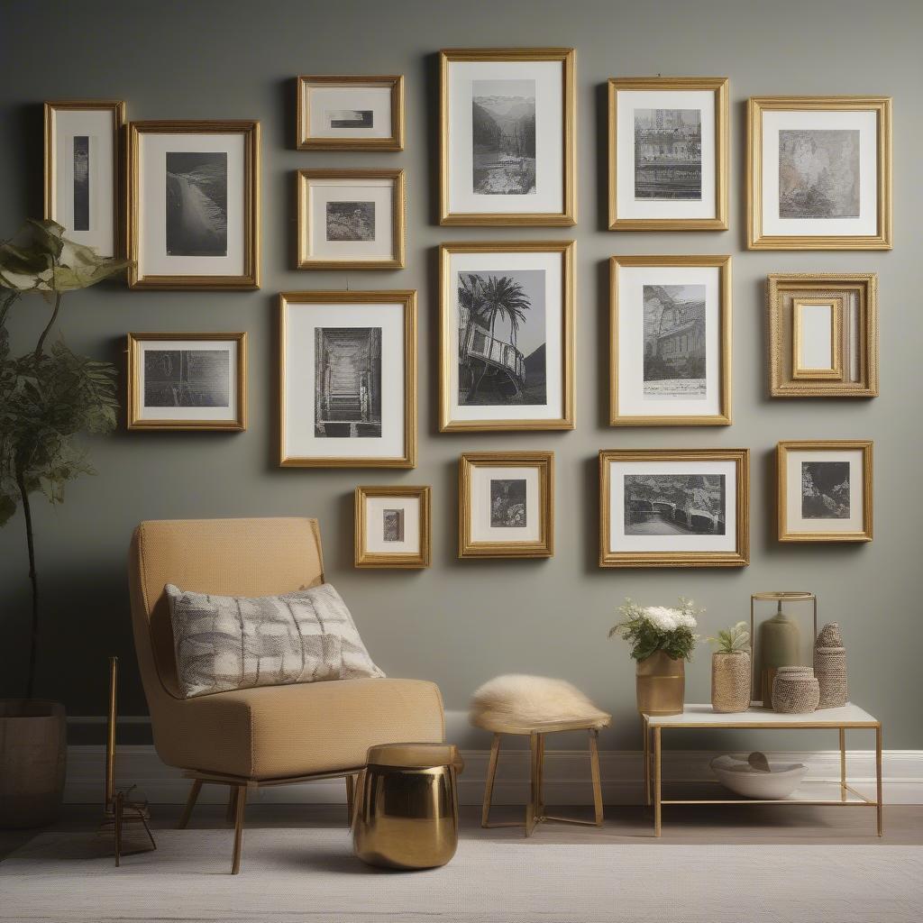 Creating a Gallery Wall with Small Gold Photo Frames