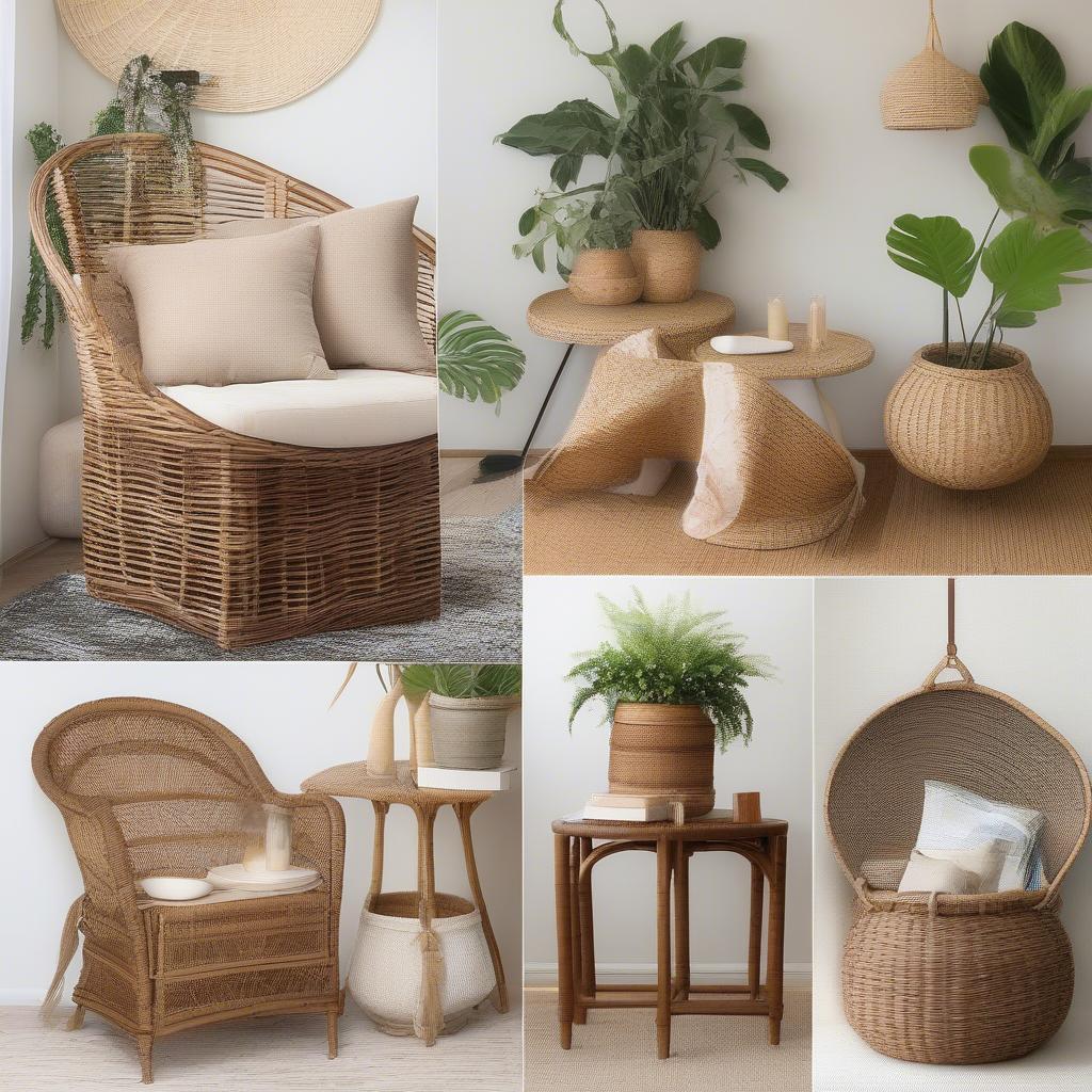 Small Home Decor with Wicker and Rattan