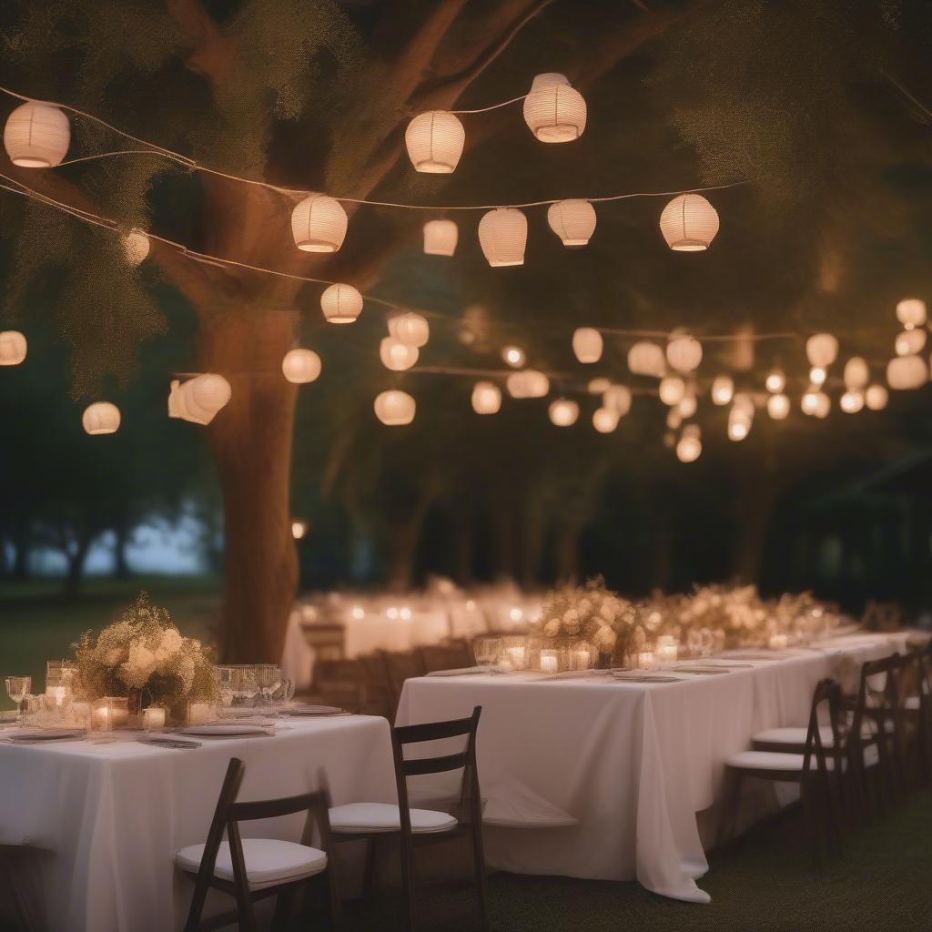 Small lanterns bulk used for wedding decor