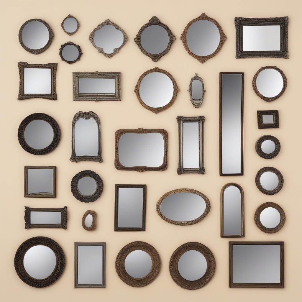 Different Shapes and Sizes of Small Mirrors