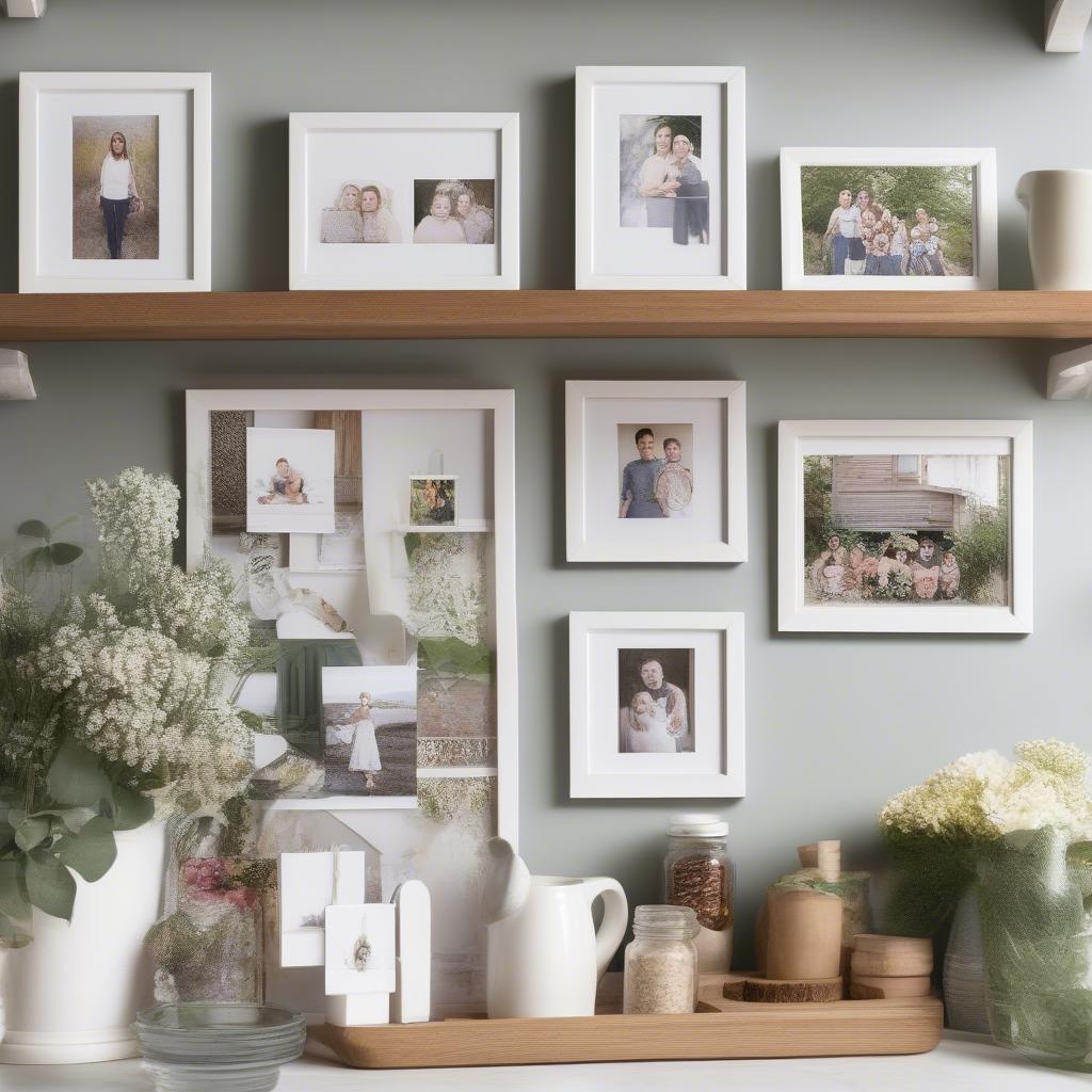 Small White Frames in Kitchen Decor