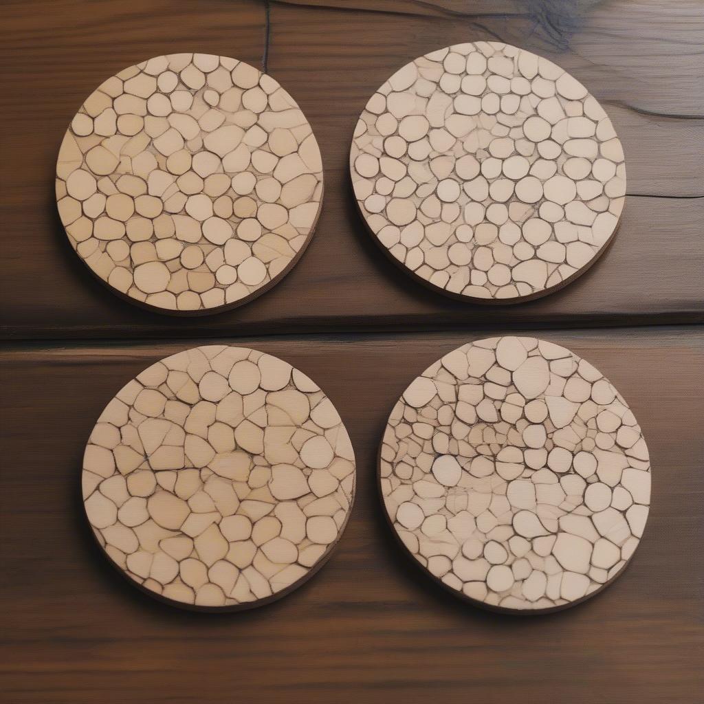 DIY Coasters with Small Wood Circles