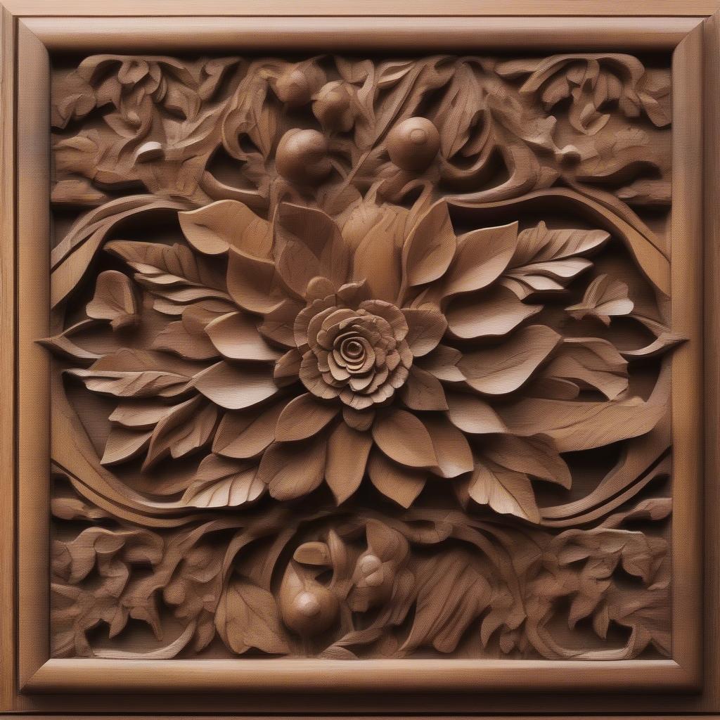 Small Wood Designs for Wall Decor: Intricate patterns carved into a wooden panel, showcasing the beauty of craftsmanship.