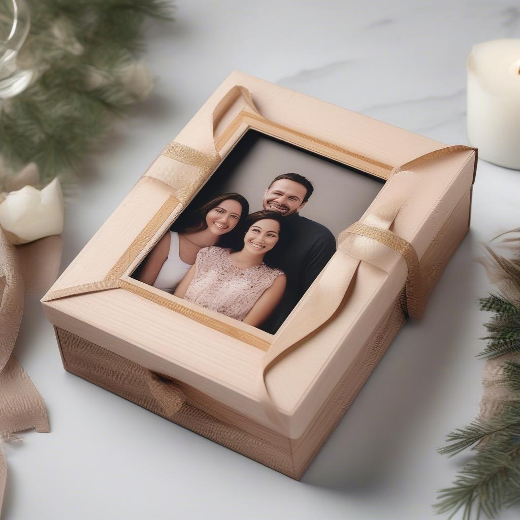 Small Wood Photo Frame as a Gift